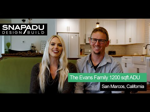 Client testimonial video for the Evans family, SnapADU San Marcos